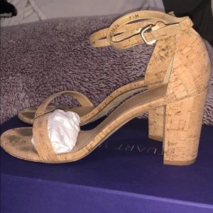 Stuart Weitzman Nearly Nude Natural Cork Sandal